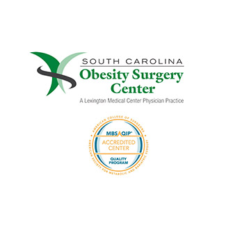 The South Carolina Obesity Surgery Center logo and the MBSAQIP Quality Progam Accredited Center badge.